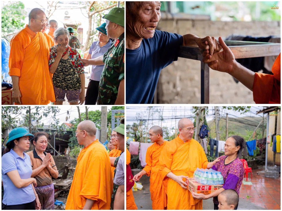 Những lời hỏi thăm ân cần, những cái nắm tay ấm áp đã phần nào xoa dịu nỗi đau mất mát của người dân