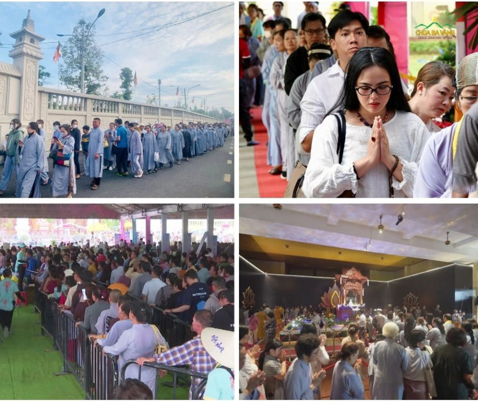 Người dân mong chờ được đến chiêm bái Xá lợi Phật