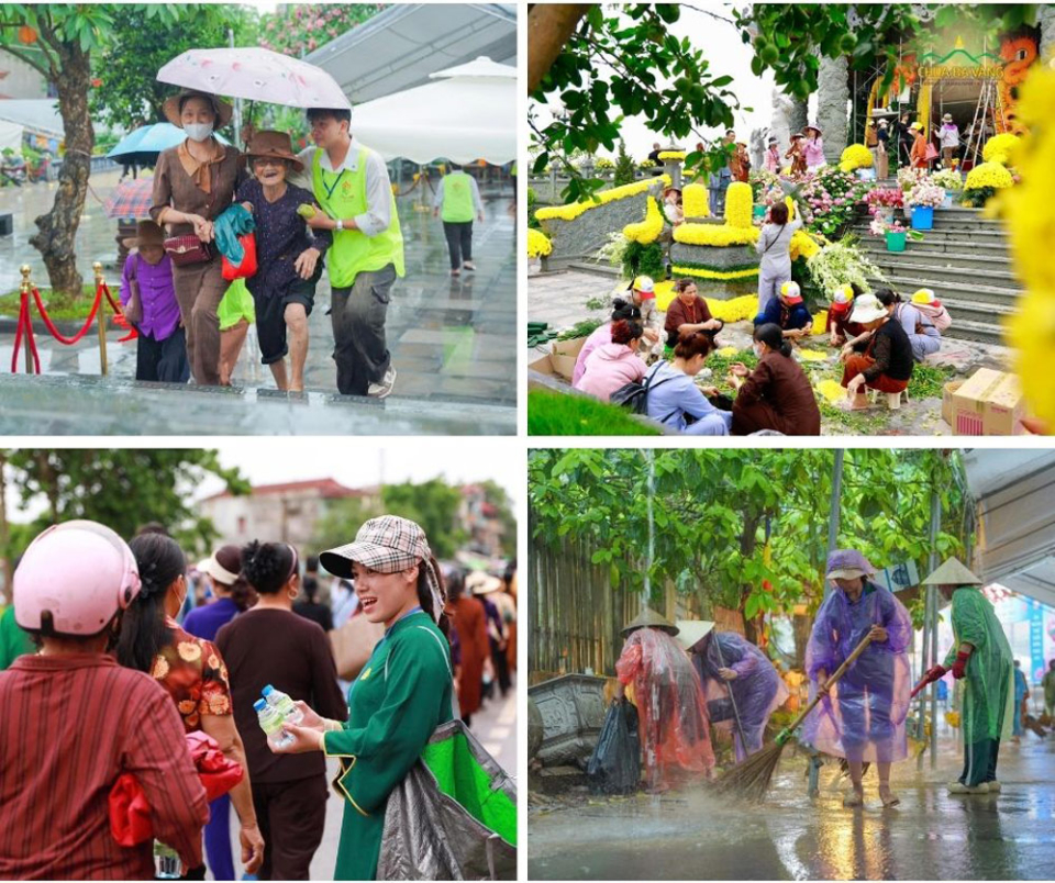 Các tình nguyện viên không quản ngại ngày đêm, nhiệt tình tham gia vào mọi công việc