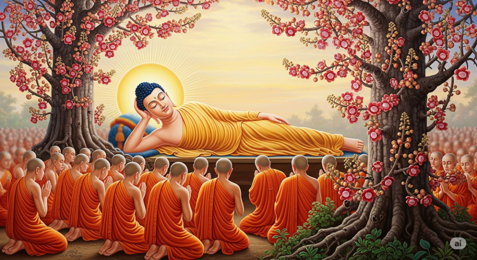 Trước giờ phút nhập Niết bàn, Đức Thế Tôn vẫn căn dặn các Thầy Tỳ-kheo về Tứ diệu đế (Ảnh minh họa)