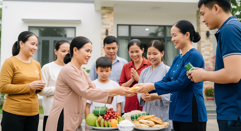 Sau khi cúng cô hồn xong, chúng ta đem cho mọi người với tâm tôn trọng (ảnh minh họa)