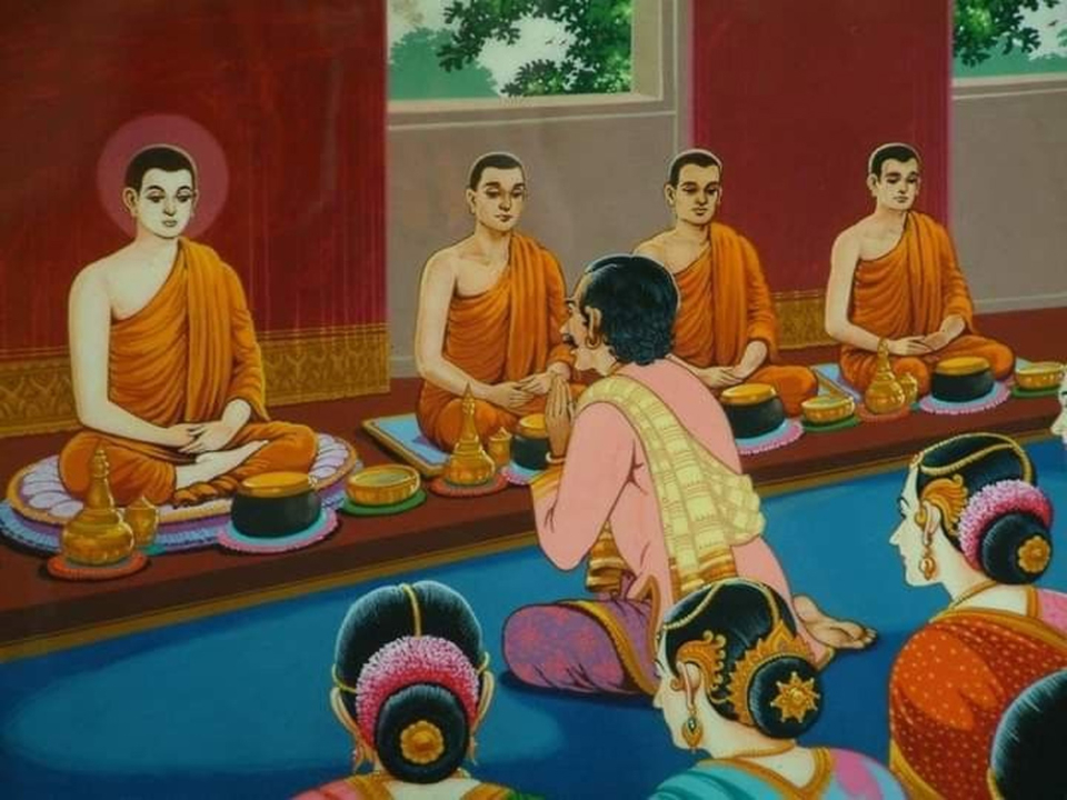 Làm việc phước thiện nơi chư Tăng tu hành thanh tịnh hồi hướng cho cha mẹ, sẽ được lợi ích (ảnh minh họa)