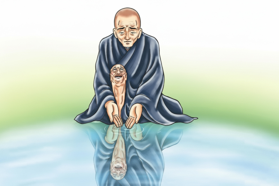 Nhờ sám hối, Ngộ Đạt quốc sư hết mụn ghẻ mặt người ở đầu gối và được tiêu tội (Ảnh minh họa)