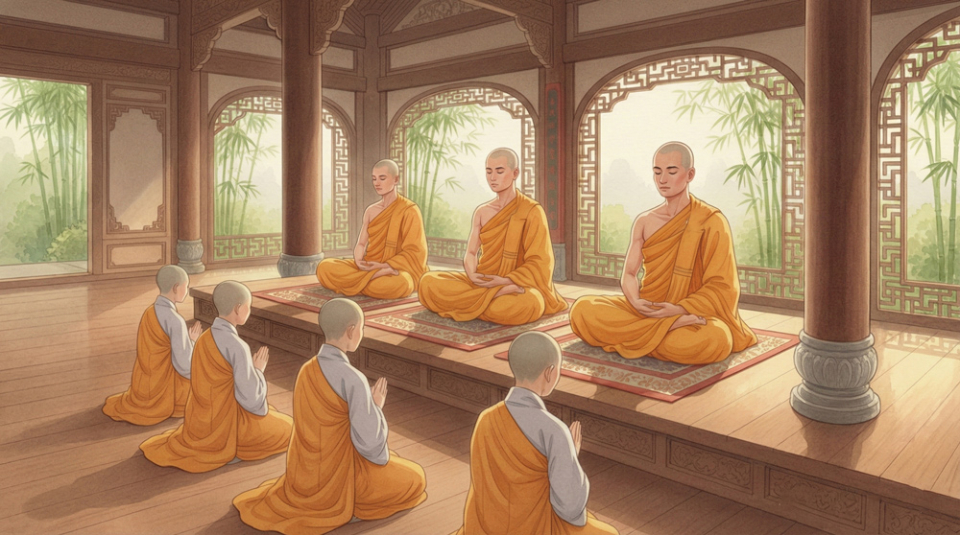 Tỳ-kheo Ni phải cầu thọ giới Cụ túc nơi Tỳ-kheo (Ảnh minh họa)