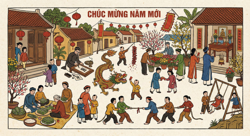 Tết Nguyên đán là ngày lễ cổ truyền của dân tộc Việt Nam (Ảnh minh họa)
