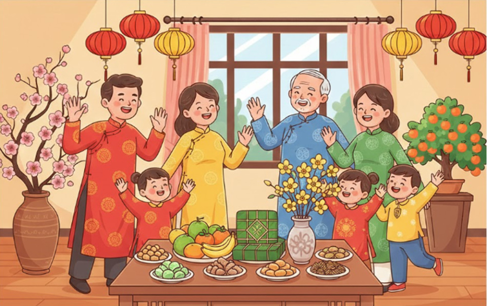 Đầu năm ai đến nhà cũng hoan hỷ đón tiếp, không nên đặt nặng tuổi xung tuổi hợp (Ảnh minh họa)