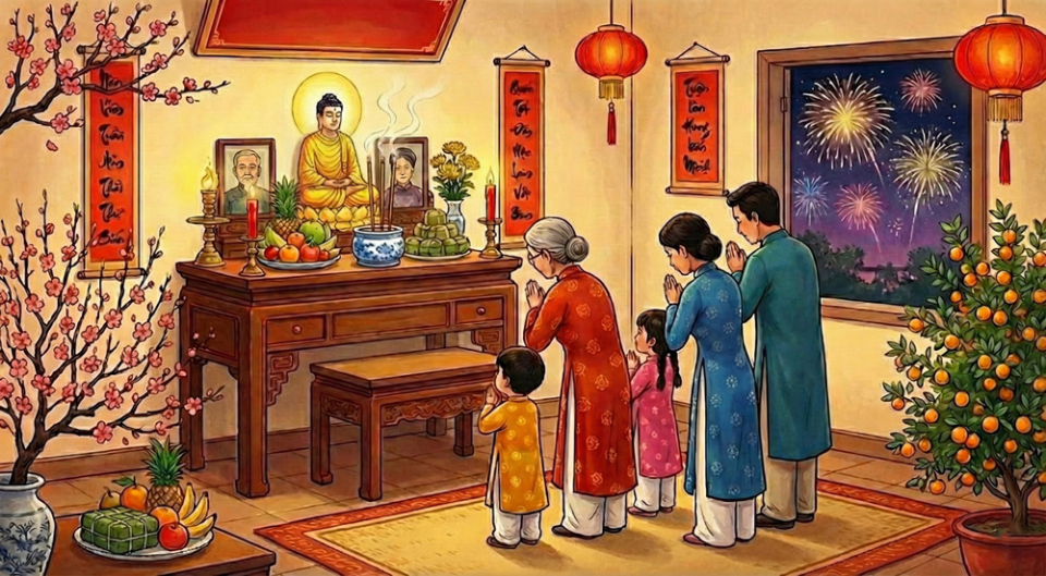 Thờ cúng tổ tiên mang nhiều ý nghĩa tốt đẹp (ảnh minh họa)