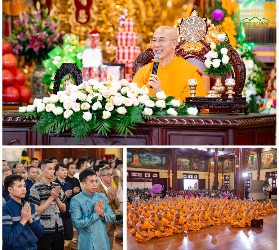 Sư Phụ Thích Trúc Thái Minh chỉ dạy, dặn dò chư Tăng Ni, Phật tử vào đầu năm mới