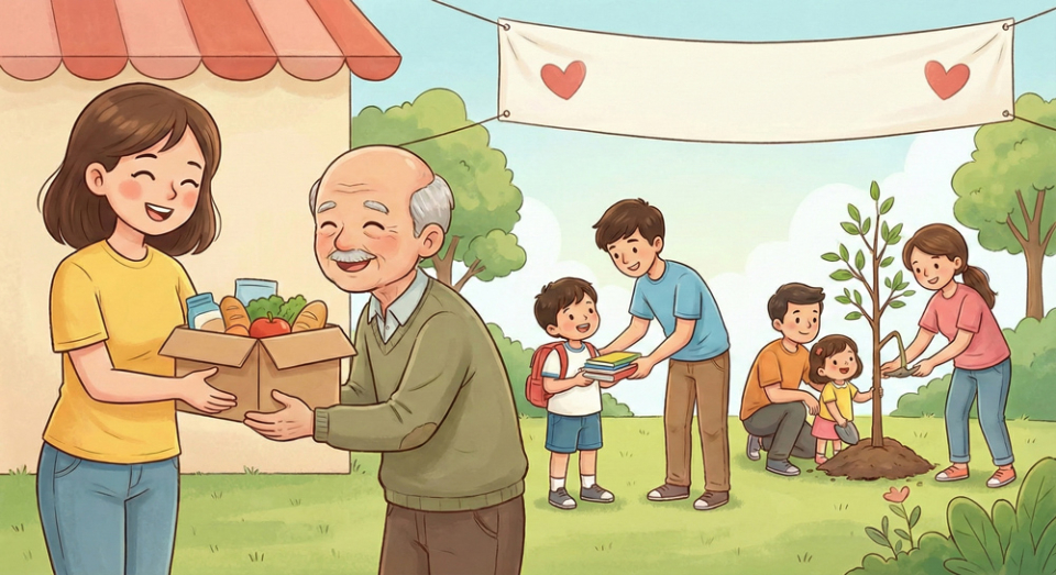 Làm các việc bố thí sẽ nhận quả tài sản nhiều (ảnh minh họa)