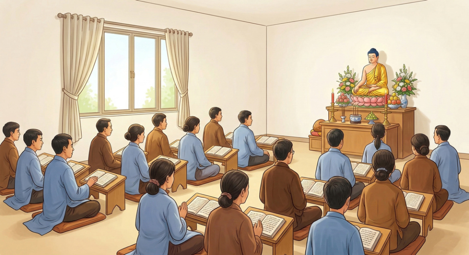 Khi hộ niệm chúng ta cần chú ý đến các yếu tố liên quan đến người đi trợ niệm (ảnh minh họa)