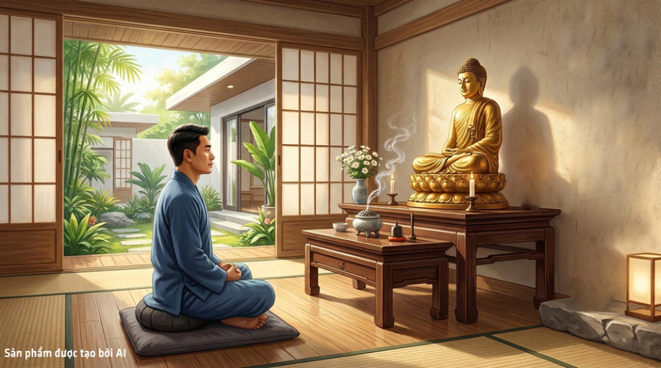 Chiêm ngưỡng tôn tượng Phật nhớ nghĩ công đức của Như Lai giúp phát sinh phúc báu (ảnh minh họa)