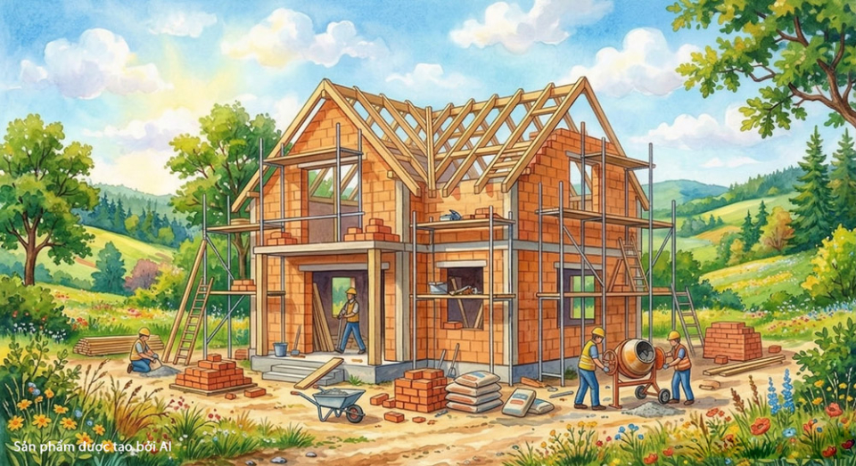 Xây một ngôi nhà là ta đang thọ hưởng phúc báu của mình (ảnh minh họa)