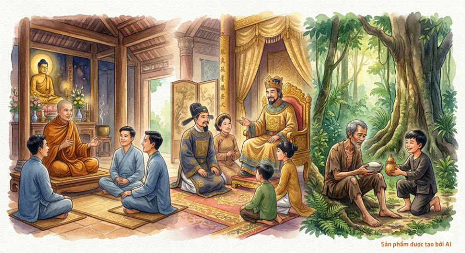 Bồ tát Quan Thế Âm hóa vô số thân thị hiện trong đời độ chúng sinh (ảnh minh họa)