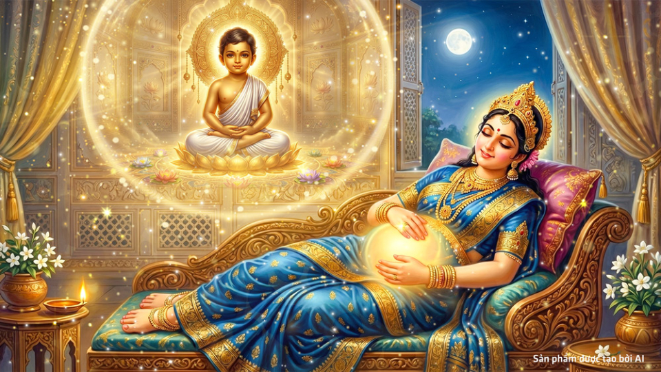 Khi mang thai, hoàng hậu Ma Da có thể nhìn thấy rõ bào thai trong bụng (ảnh minh họa)
