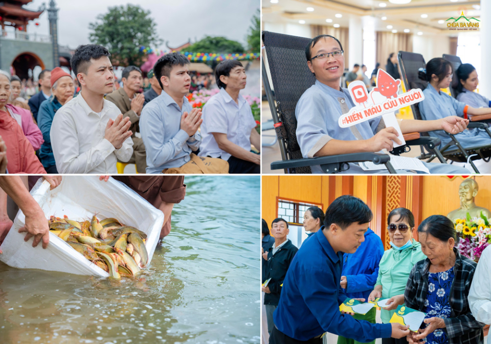 Tích tập công đức, phước báu bằng các việc thiện như: Tu tập, sám hối, phóng sinh, bố thí,...