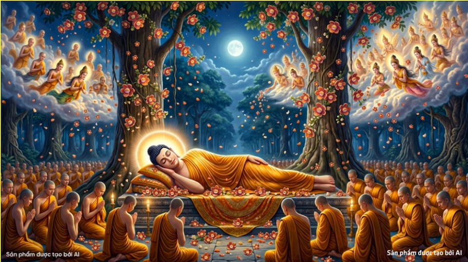 Đức Phật thị hiện đầy đủ bốn giai đoạn của đời người (sinh, lão, bệnh, tử) giúp chúng sinh nhận diện được nhân của khổ đau (ảnh minh họa)