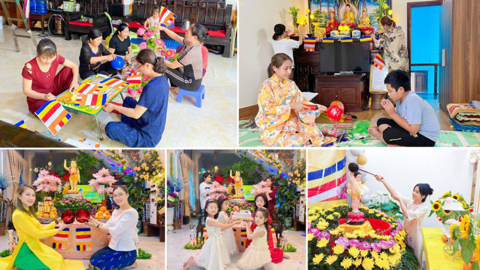 Các gia đình Phật tử hân hoan tổ chức lễ Phật đản
