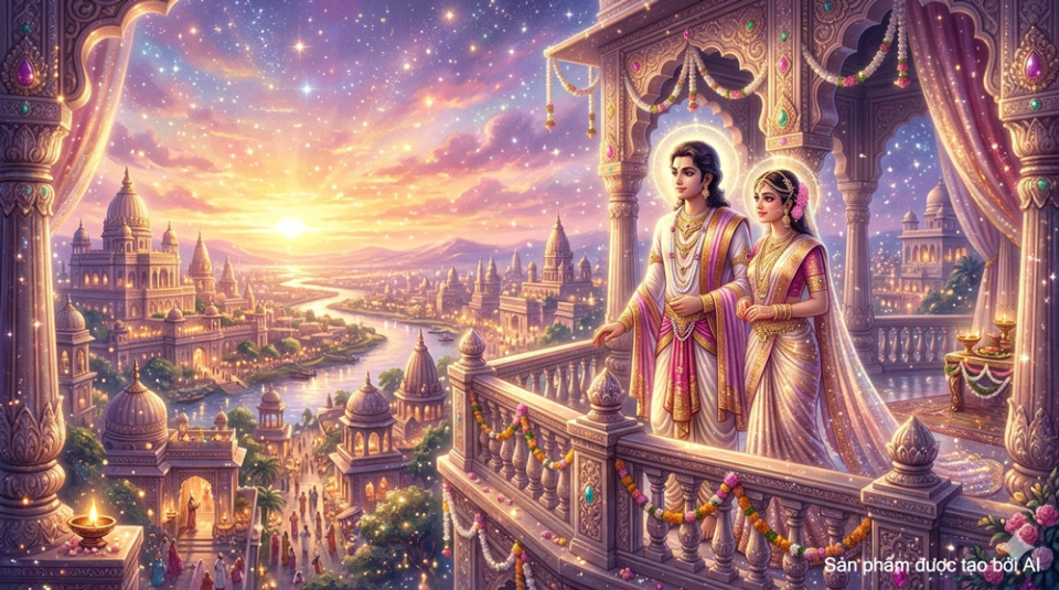 Thái tử Tất Đạt Đa kết hôn cùng công chúa Da Du Đà La (ảnh minh họa)