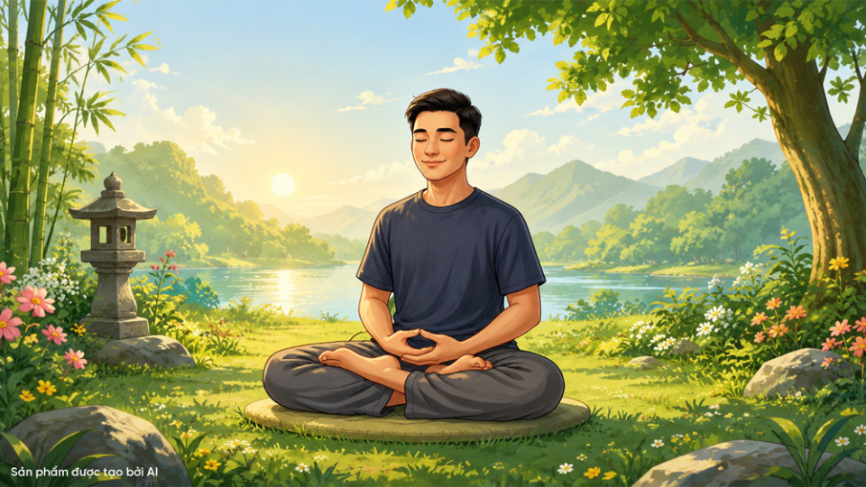 Thực hành ngồi thiền sinh ra hỷ lạc cho chúng ta (ảnh minh họa)