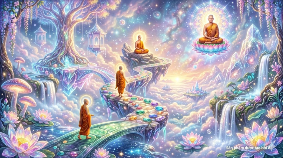 Bốn quả vị giác ngộ trong đạo Phật, gồm Tu-đà-hoàn, Tư-đà-hàm, A-na-hàm và A-la-hán (ảnh minh họa)