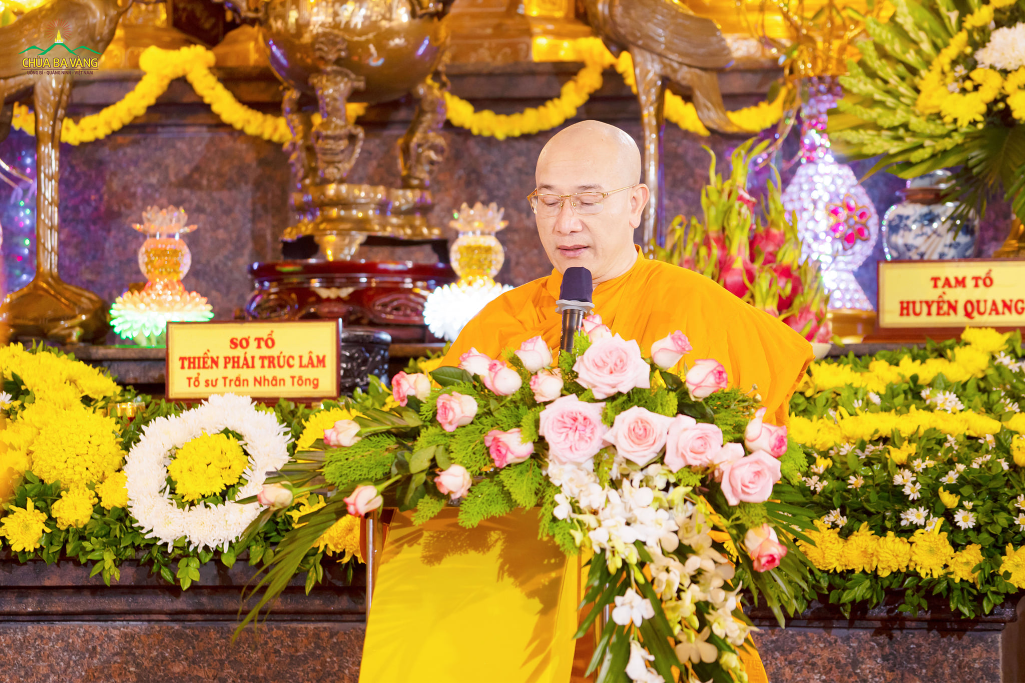Sư Phụ Thích Trúc Thái Minh đọc Văn tưởng niệm Đức Vua – Phật Hoàng Trần Nhân Tông nhập Niết bàn của Giáo hội Phật giáo Việt Nam