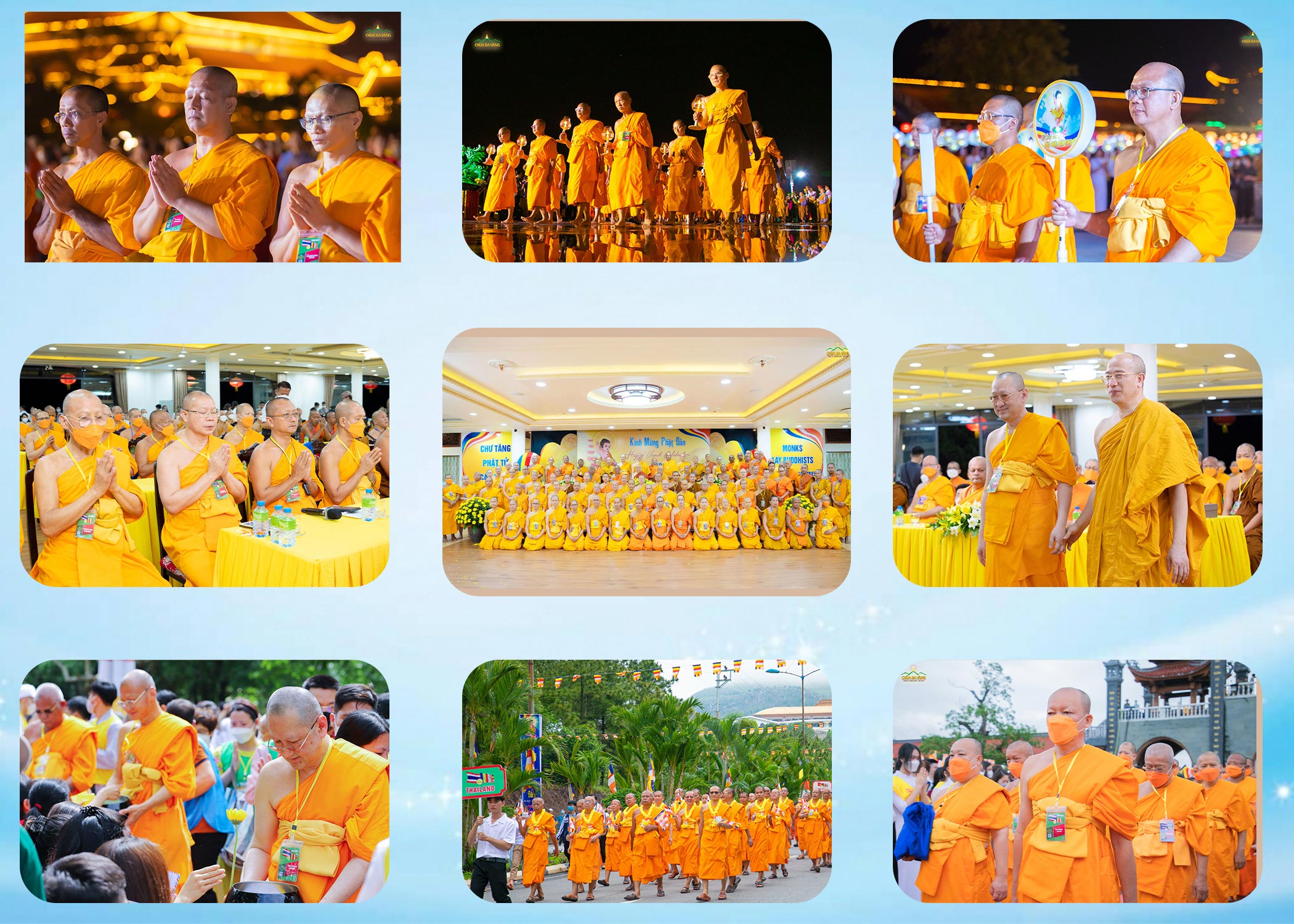 Đoàn chư Tăng chùa Dhammakaya - Thái Lan đến thăm quan Việt Nam và tham dự các hoạt động tại Đại lễ Phật đản tại chùa Ba Vàng
