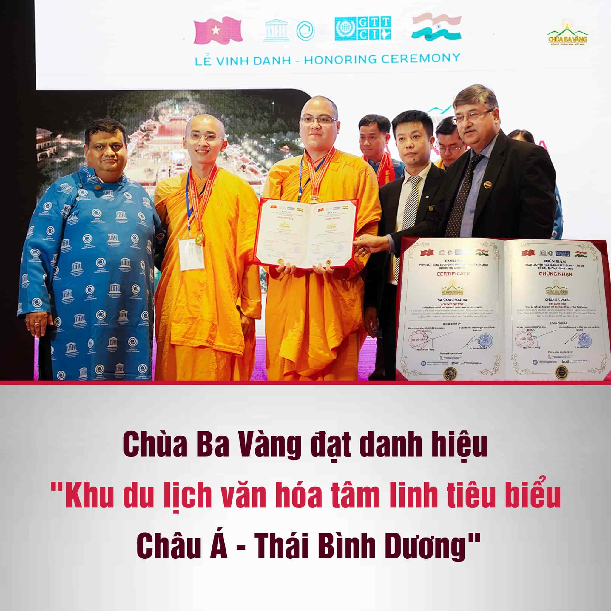 Chùa Ba Vàng tham dự Diễn đàn giao lưu văn hóa giữa 2 nước Việt Nam và Ấn Độ