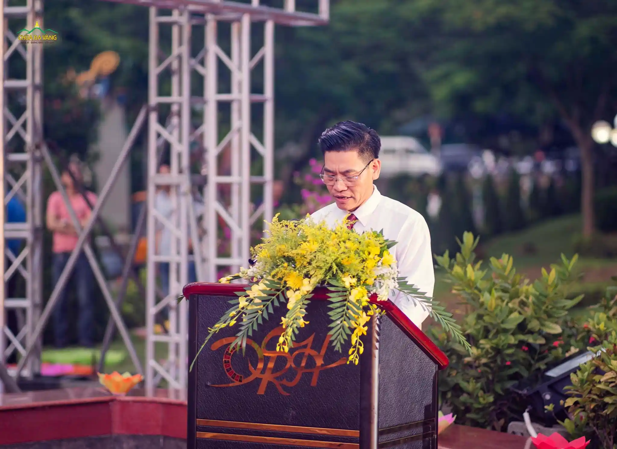 Ông Phạm Hoàng Tuấn - Phó Chủ tịch UBND quận Đồ Sơn phát biểu tại buổi lễ