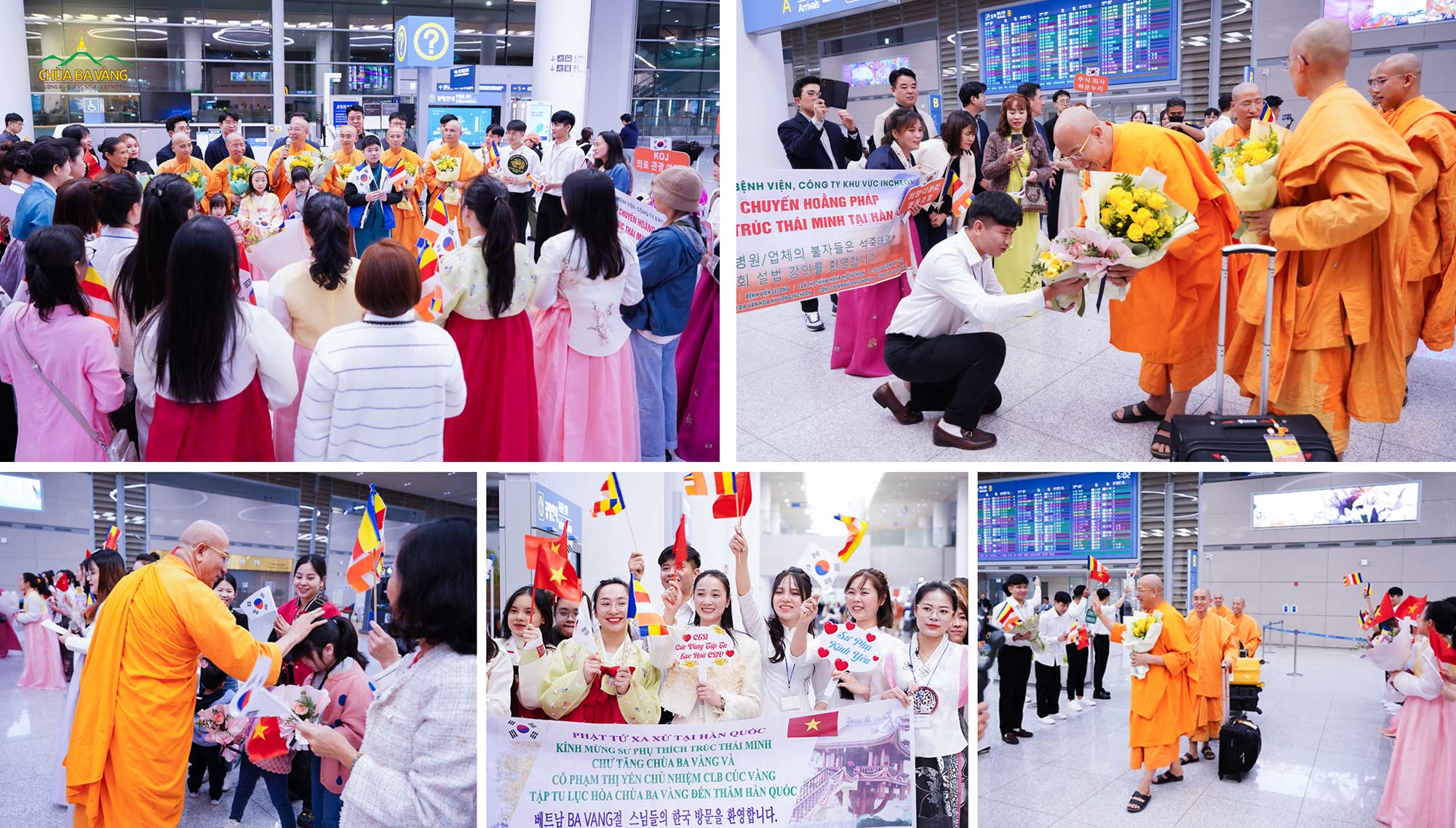 Phật tử Việt Nam và các công ty Hàn Quốc đón chào Thầy Thích Trúc Thái Minh cùng phái đoàn