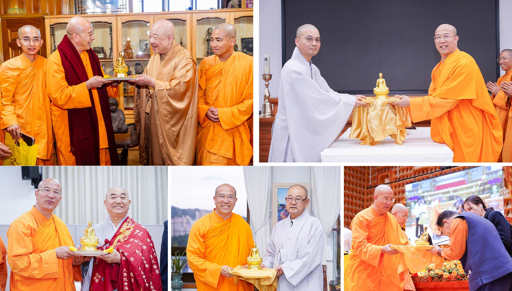 Sư Phụ Thích Trúc Thái Minh trao tặng tượng Phật Hoàng Trần Nhân Tông