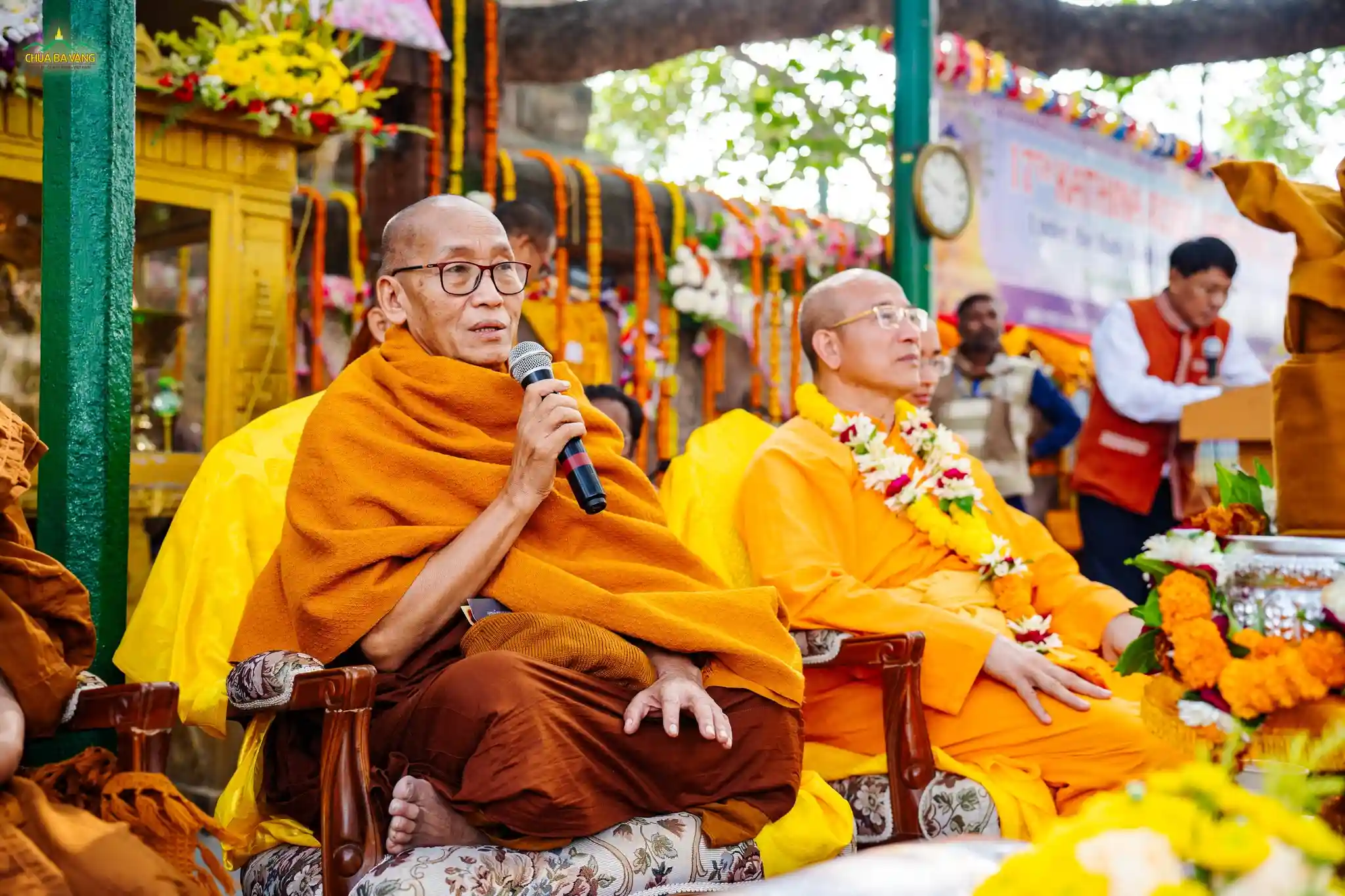 Hòa thượng Nandapala Mahathera - Trụ trì tu viện Buddhagaya Bana Vihara phát biểu