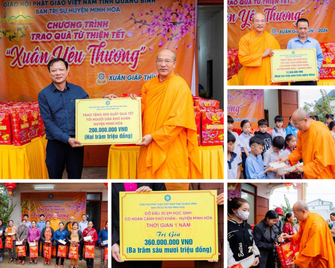 BTS GHPGVN tỉnh Quảng Bình kết hợp BTS GHPGVN huyện Minh Hóa trao tặng những phần quà ý nghĩa đến người dân Minh Hóa
