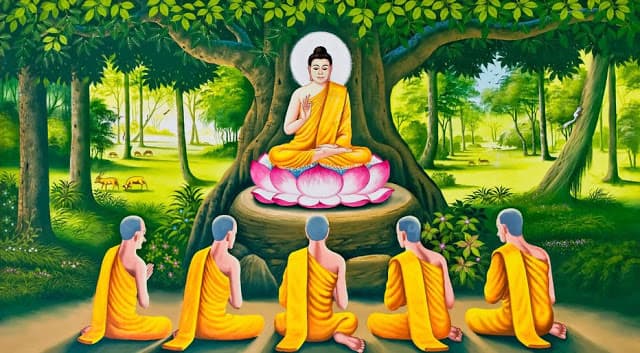 5 Thầy Tỳ Kheo về thăm Phật