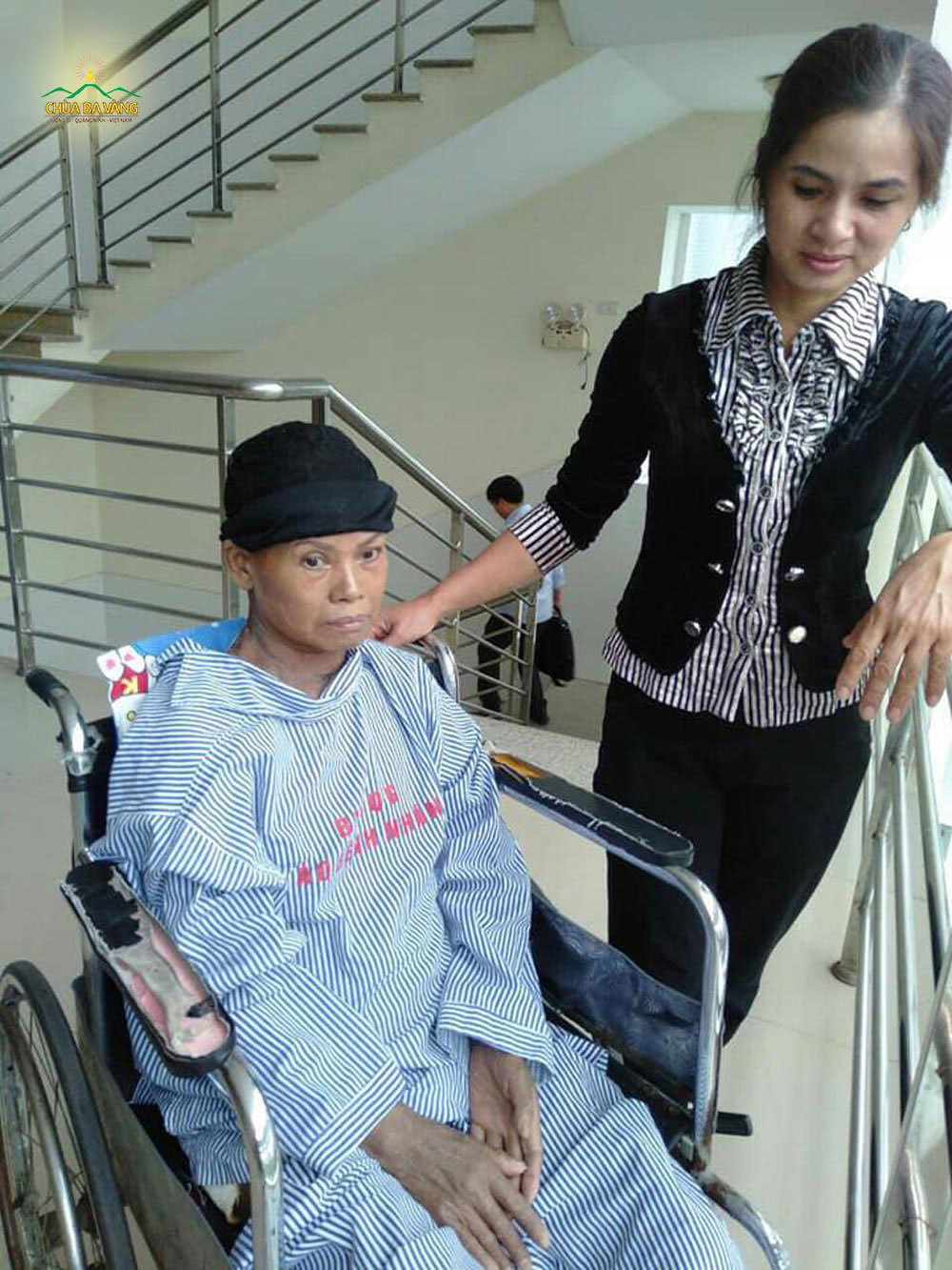 Hình ảnh Phật tử Nguyễn Thị Kim Vân khi còn điều trị ở bệnh viện trước kia
