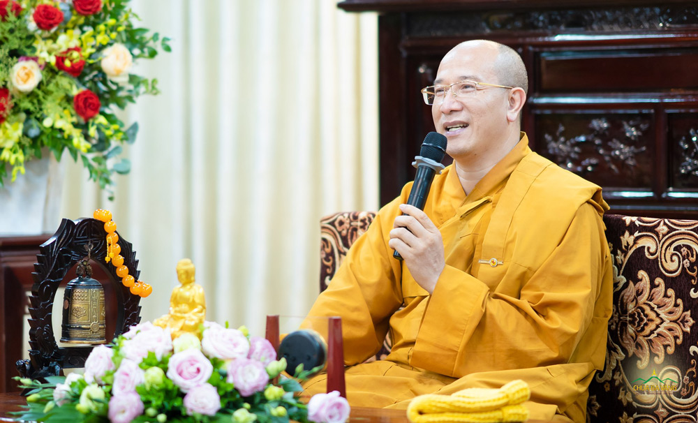 Sau lời tác bạch tri ân của Phật tử, Sư Phụ Thích Trúc Thái Minh đã ban những lời đạo từ đầy ý nghĩa
