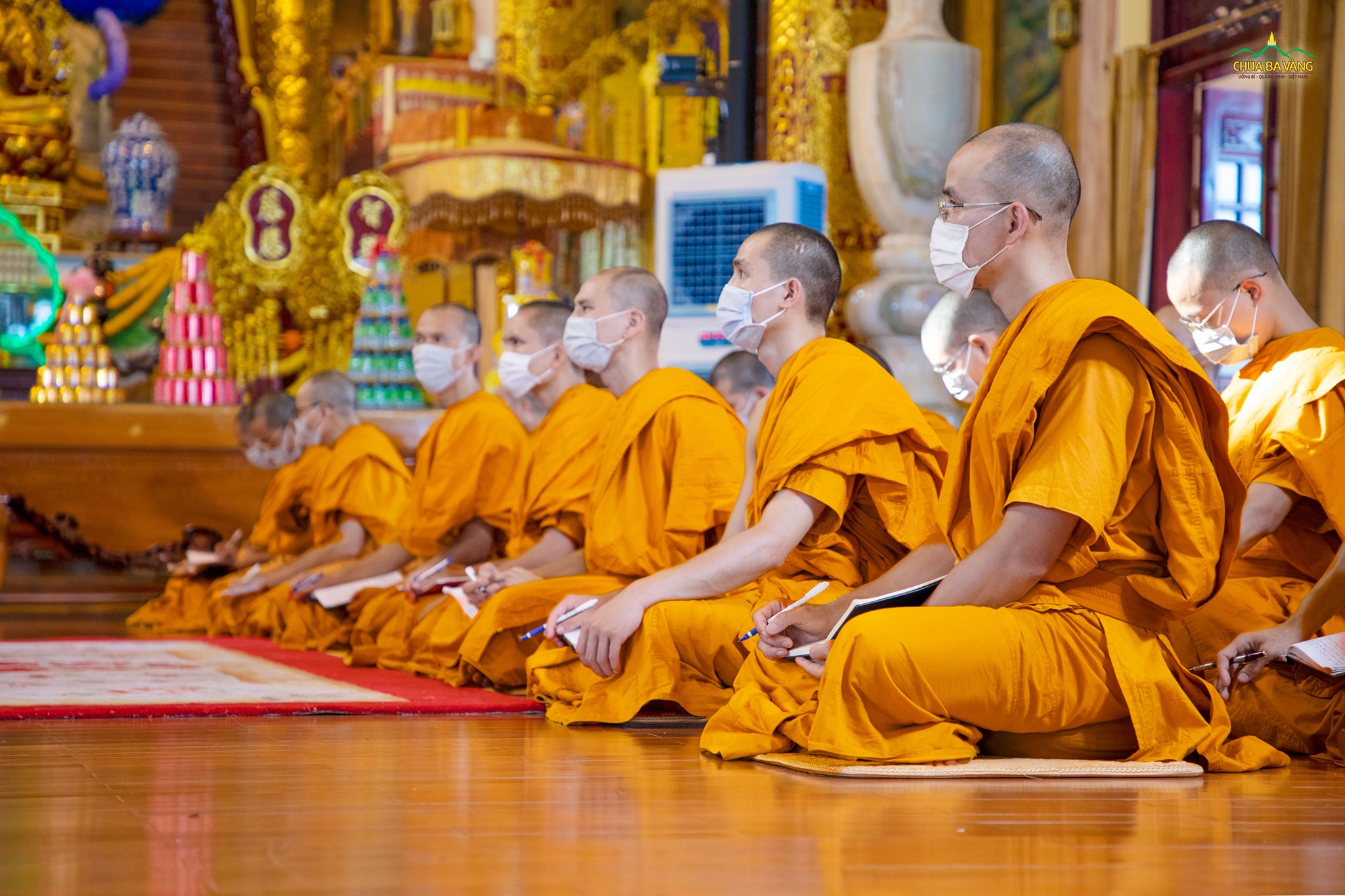 Chư Tăng chùa Ba Vàng tham gia buổi thính Pháp  