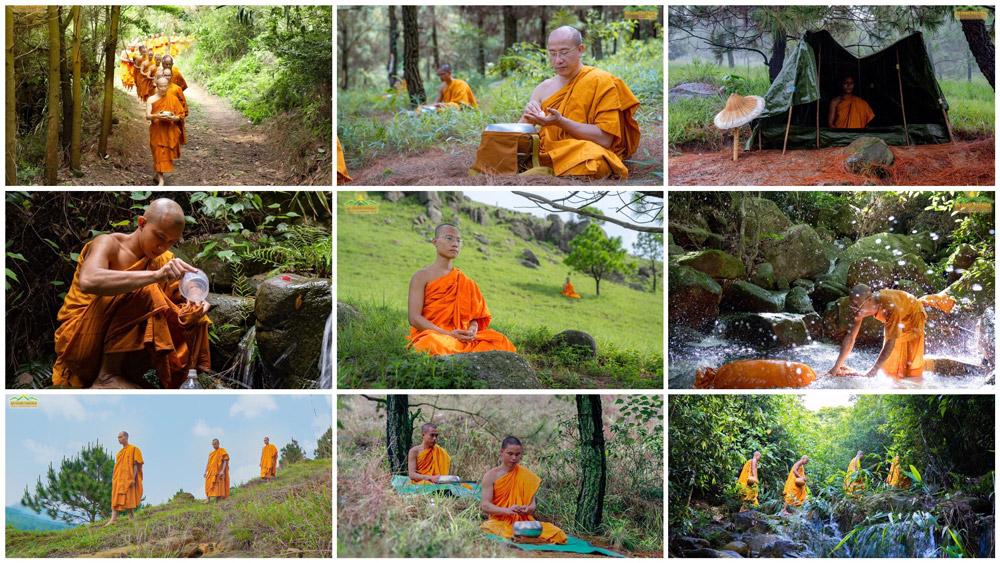 Chư Tăng chùa Ba Vàng thực hành hạnh đầu đà như thời Phật còn tại thế