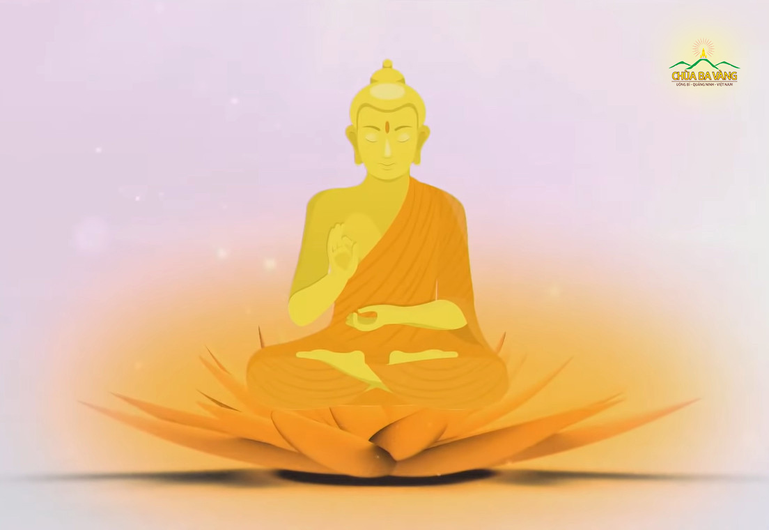 Đức Phật Biến Chiếu Tôn trên hoa sen vàng (Ảnh minh họa)