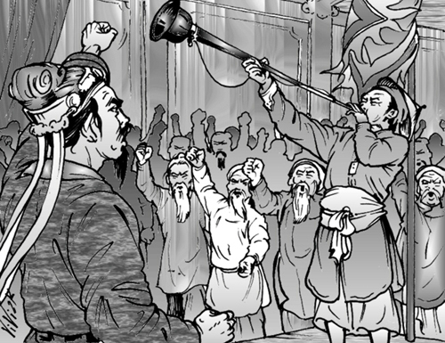 Hội nghị Diên Hồng (1284) nổi tiếng trong lịch sử khi vua tôi nhà Trần lấy ý kiến toàn dân trong việc chống giặc ngoại xâm (ảnh minh họa)