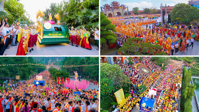Lễ diễu hành kính mừng Phật đản gây ấn tượng với nhiều người tham dự