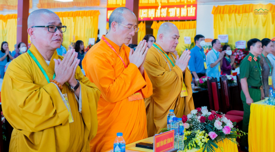 Đại đức Thích Trúc Thái Minh cùng chư Tăng chùa Ba Vàng dự Đại hội Đại biểu Phật giáo tỉnh Lai Châu lần III, nhiệm kỳ 2022 - 2027