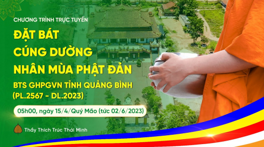 Đặt bát cúng dường nhân mùa Phật đản - BTS GHPGVN tỉnh Quảng Bình