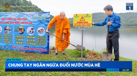 VTC1: Chung tay ngăn ngừa đuối nước | BTS GHPGVN huyện Minh Hóa lan tỏa yêu thương mùa Phật đản
