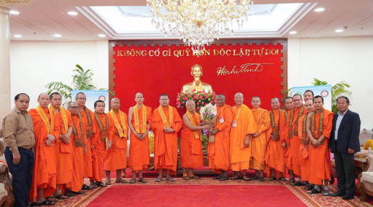 Ban Lễ tân Đại lễ Vesak Liên Hợp Quốc 2025 thân mật đón tiếp các phái đoàn Phật giáo quốc tế và đại biểu các quốc gia đến tham dự Đại lễ